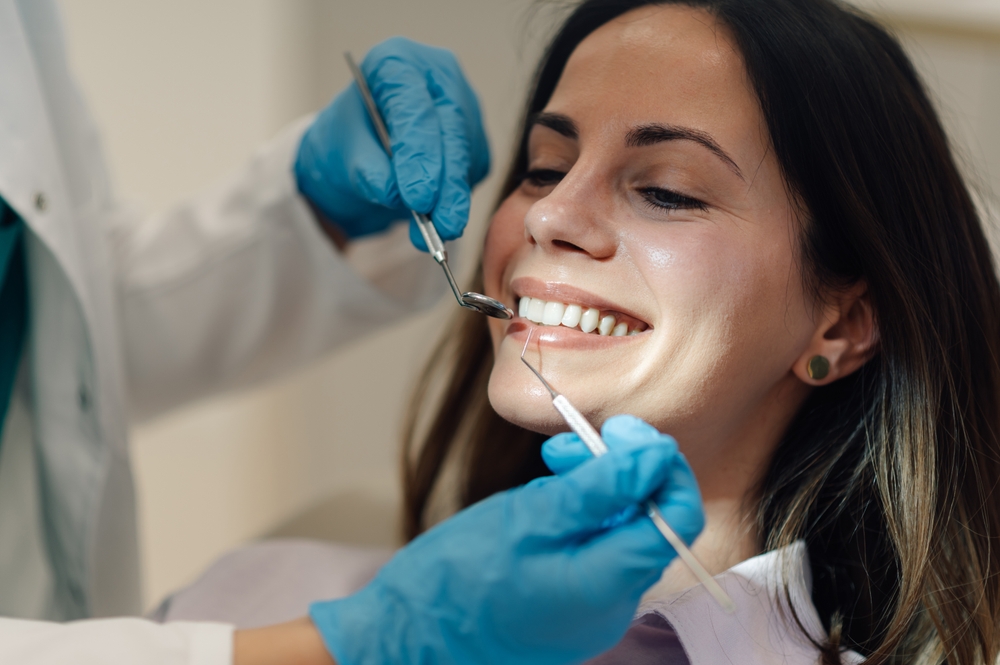 Dentist consulting with patient about cosmetic dentistry options